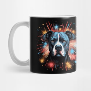 pitbull firework 4th of july Mug